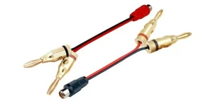 Phono RCA Phonobuchse auf Lautsprecher Banane Terminal Adapter für Amp Empfänger - Bild 1 von 4