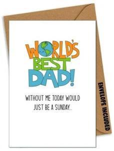 Divertido Día del Padre Rudo Papá Padrastro Mejor Papá del Mundo Broma/IN - Imagen 1 de 1