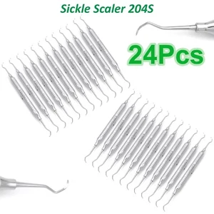 Sickle Scaler 204S Dental Hand Instruments Periodontal Pick Hygiene Tool 24PCS - Picture 1 of 4