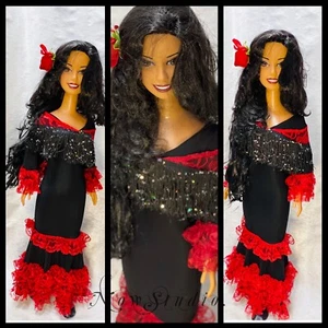 Spanien Traditional Dress Style Barbie Made For My Size Barbie 38" . - Bild 1 von 1