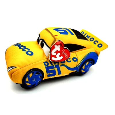 TY Cars 3 CRUZ RAMIREZ Peluche Brillo Disney Pixar Amarillo Dinoco 7" con Etiqueta Foto 1 de 4