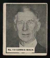 1936 V355 GOUDEY WORLD WIDE GUM~#110~CONNIE MACK~HALL OF FAME~PHILADELPHIA A'S