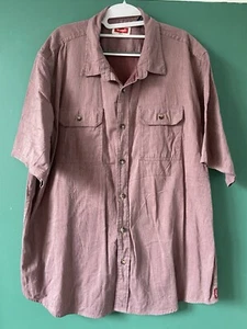 Mens Wrangler Shirt. XL. Purple. Short Sleeve. SKU 46020 - Picture 1 of 5