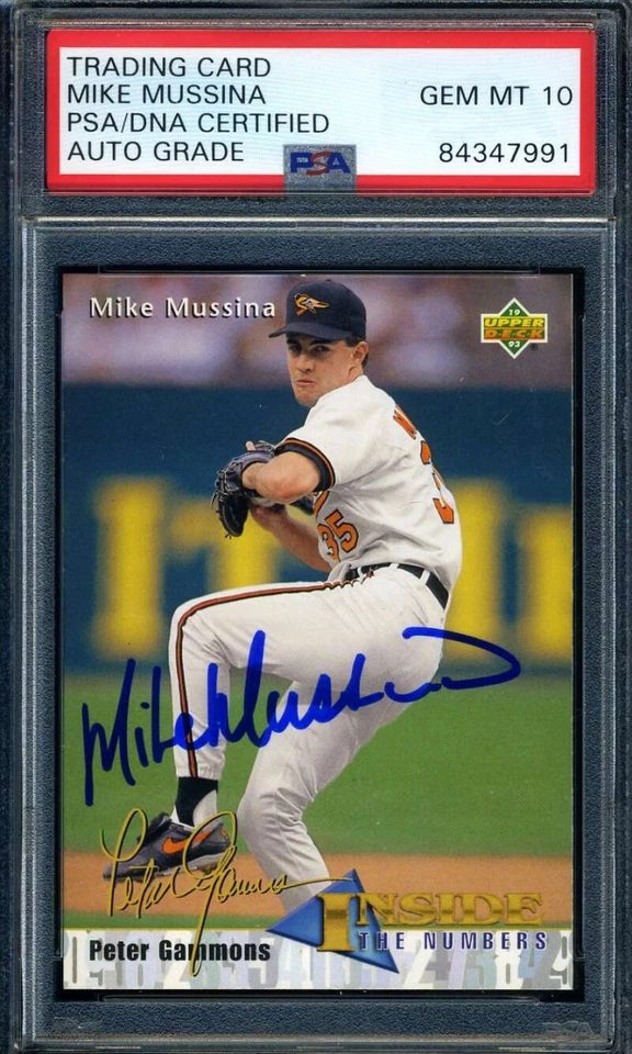 Mike Mussina PSA DNA Gem Mint 10 Signed 1993 Upper Deck Autograph - Image 1 of 1