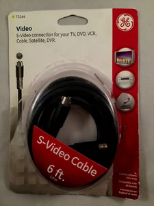 6' GE S-Video Cable Connection  for TV, DVD, VCR, DVR, Cable, Sattellte #73244 - Picture 1 of 2