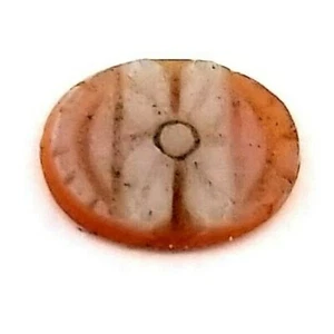 NOS Antique Carved Oval Shell CAMEO Stone Flower Design 7.5 mm x 6.5 mm A115 - Picture 1 of 2