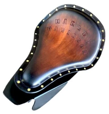 Harley Dyna 1996-2005 kit de montaje de asiento individual con resorte Sun Burst remaches mecanizados a mano Foto 1 de 4