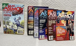 Vintage Isaac Asimov's Science Fiction Magazine Digest Lot of 6 Issue 1988-1991 - Picture 1 of 9