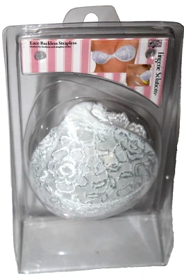 Бюстгальтер без бретелек без спинки белый или черный кружевной Lingerie Solutions чашка A или C - Изображение 1 из 4