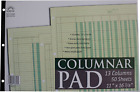 Columnar Pad 13 Columns, 11 X 16.375 Inches, 50-Sheets, Green (76713-10)