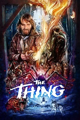 The Thing 8x12 Metal Movie Poster Sign [F] John Carpenter Kurt Russell