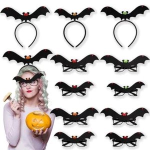 Headwear Halloween Party Headband Bats Headdress Hair Hoop Outdoor - Picture 1 of 17