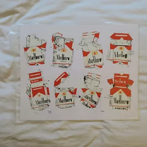 RARA CONFEZIONE EVAN HECOX MALBORO SCHIACCIATA Ed. 100 POSTER STAMPA FIRMATI 16x20" - Foto 1 di 9