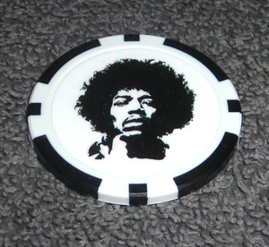JIMI HENDRIX SOUVENIR COLLECTIBLE POKER CHIP GOLF BALL MARKER - Picture 1 of 1