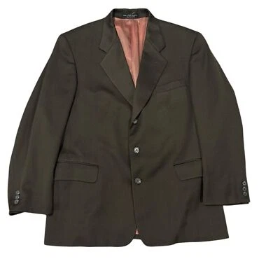 Gianfranco Ruffini Italia Hombre Dk Marrón Verdoso Traje Chaqueta Blazer-42S Foto 1 de 4