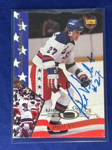 #37 Phil Verchota signiert 1995 Signature Rookies Miracle on Ice 1980 Goldmedaille - Bild 1 von 11