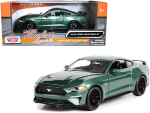 1/24 MOTORMAX 2018 Ford Mustang GT 5.0 & roues noires modèle moulé sous pression vert 79352 - Photo 1/2