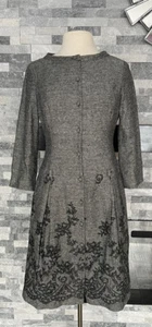 Ellen Tracy Dress Tweed Embroidered Women  Size 6 P - Picture 1 of 10