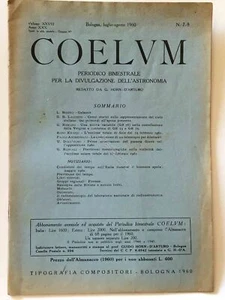 Astronomia - Coelum - Bimestrale per la divulgazione - N. 7/8 - 1960 - Imagen 1 de 1