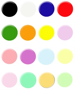 10 SCHLICHTE FARBIGE 55mm 2 ZOLL KNOPFABZEICHEN verschiedene Farben Schule Team Verdienst  - Bild 1 von 19