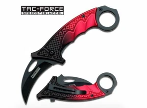 Tac Force TF-596RD Karambit Tactical Spring Assisted Knife Two Tone Black & Red - Picture 1 of 1