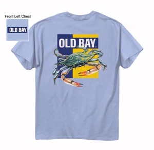 Old Bay Logo Krabbe kurzärmliges T-Shirt NEU schneller kostenloser Versand - Bild 1 von 8