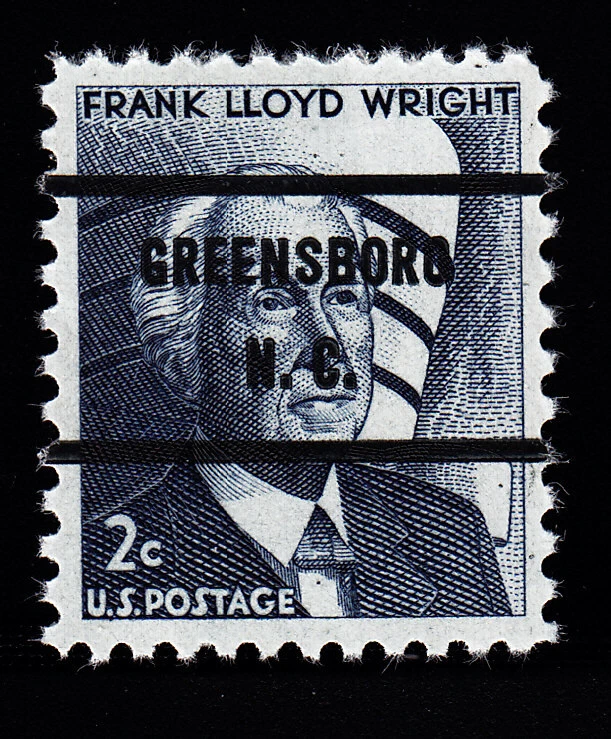 1280b Frank Lloyd Wright 2c Bureau Precancel “Greensboro N.C.” PSS-71 MNH OG - Image 1 of 1