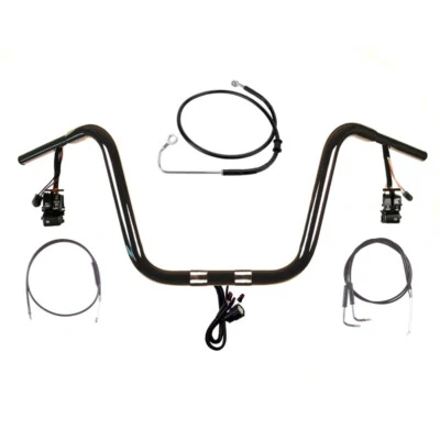 Kit de suspensión de mono precableado 1 1/4" negro 12" Harley Softail Fatboy ABS Foto 1 de 2