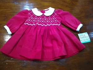 Smocked Red Little Diamonds Baby Holiday Dress Size 3 Months NWT - Picture 1 of 9