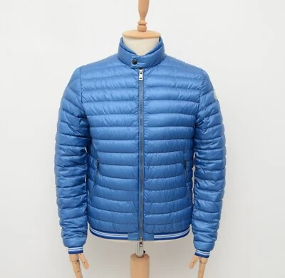 Authentic Men's Moncler David Blue Quilted Down Puffer Jacket Size 3,~M - Image 1 of 4