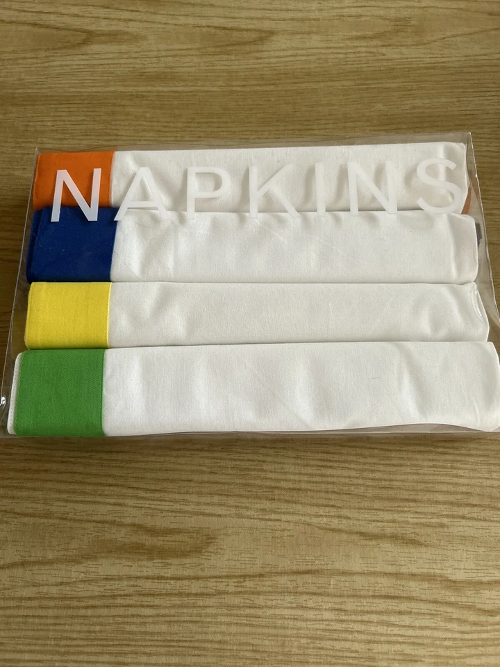 THE WHITE BARN CANDLE COMPANY SERVILLETAS RECORTADAS MULTICOLORES - JUEGO DE CUATRO (4) Foto 1 de 2