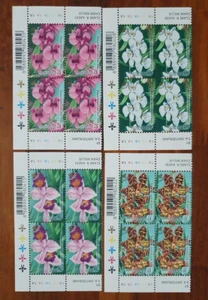 Singapore 1998 Orchid Austrilia Singapore Joint Issue Complete 4V in block of 4 - Picture 1 of 2