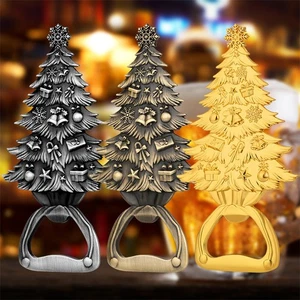 Novel Christmas Tree Shape Beer Bottle Opener Metal Corkscrew Xmas Bar Accessory - Bild 1 von 15