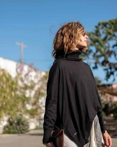 Mersea Einheitsgröße Catalina Rollkragenpullover 118 $ schwarz Acryl - Bild 1 von 8