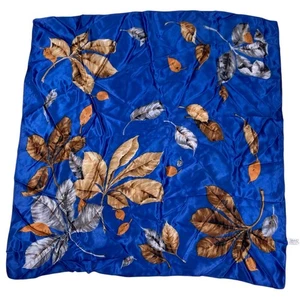 San Michael Vintage 1950s 1960s Autunno Foglie Seta Sciarpa 50s/60 Quadrato - Picture 1 of 5
