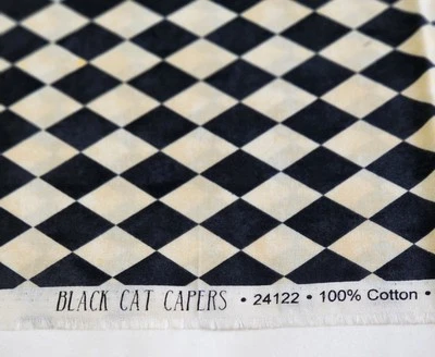 Black Cat Capers By Andrea Tachiera For Northcott Fabric,  Cotton, Pattern 24122 - Image 1 of 4