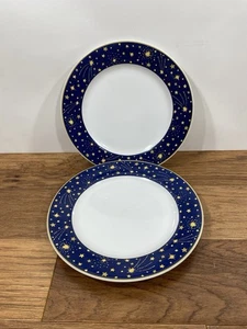 2er Set Vintage 1993 GALAXY Celestial Night Moon Stars Vitromaster Speiseteller - Bild 1 von 8