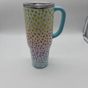 Swig 40oz Tumbler with Handle, Rainbow Spotted NOS - Picture 1 of 5