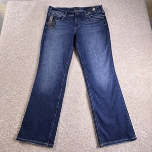 NUEVO CON ETIQUETAS Silver Jeans Co Para Mujer 34x31 36x30 Azul Suki Calce Curvilíneo Tiro Medio Bota Ajustada - Imagen 1 de 14