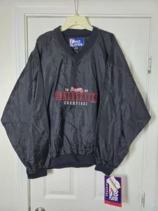 NWT Vintage Atlanta Braves 1995 World Series Champions Jacket Size Large Black - Picture 1 of 3
