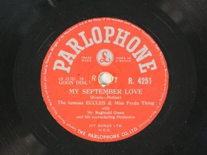 Eccles & Miss Freda Thing - My September Love 78 RPM Record - Picture 1 of 3