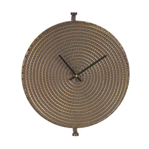 15" Circle Bronze Metal Analog Wall Clock - Picture 1 of 6