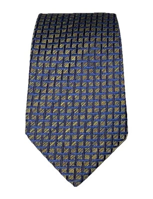 Etro Basket Weave Square Multicolor Men's 100% Silk Necktie Made In Italy - Image 1 of 4