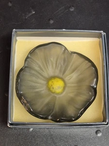 Vintage signierte Daum France Pate de Verre Kaktus Blume Schmuck Schale 2,5" mit Box - Bild 1 von 9