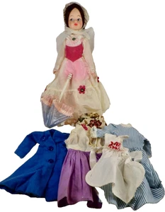 Horsman Mary Poppins Doll 928 Disney 3 Outfits Umbrella Carpet Bag 12in 1964 - Picture 1 of 20