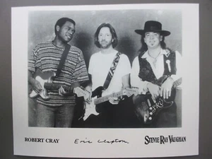 Stevie Ray Vaughan black & white 8 X 10 glossy promo photo Eric Clapton Robert C - Picture 1 of 1