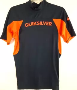 Quiksilver-Teens Short Sleeve Surfing Rash Guard Swim Shirt, Medium, Blue - Picture 1 of 6