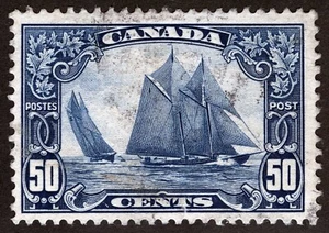 Canada Sc 158 Dark Blue 50¢ 1897 Very Light Black Handstamp Cancel - Picture 1 of 1