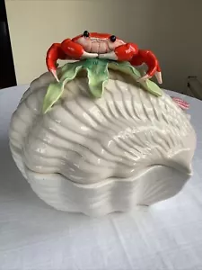 Vintage Ernte Sammlung handbemalt Japan 3D Krabbe Serviersuppe Schüssel Löffel - Bild 1 von 11