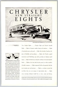 1930 Print Ad Chrysler New Straight Eights Chrysler Eight Sedan Illustration - Picture 1 of 1